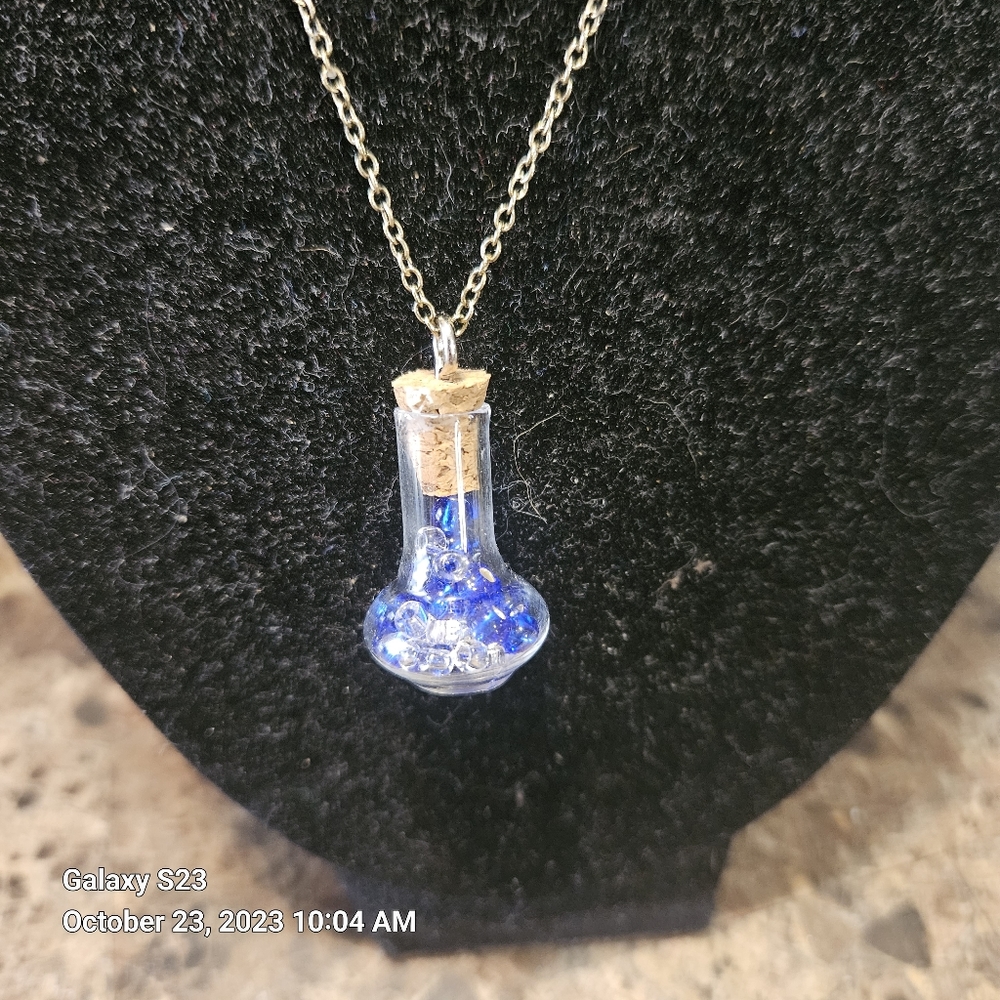 Necklace with Ginnie bottle handmade